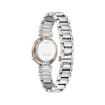 Photo of the Citizen L Arcly 30mm Mother of Pearl Dial Stainless Steel & Gold PVD Eco-Drive Watch EM1114-80Y