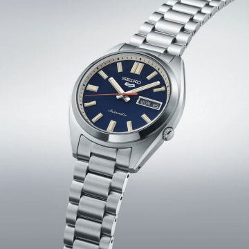 Seiko 5 Sports SNXS 37.4mm, Blue Dial, Automatic Movement, Stainless Steel Case, Stainless Steel Bracelet Watch srpk87k1