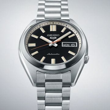 Seiko 5 Sports SNXS 37.4mm, Black Dial, Automatic Movement, Stainless Steel Case, Stainless Steel Bracelet Watch srpk89k1