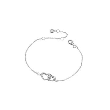 Little Star Silver Dila Double Heart Bracelet. Image one
