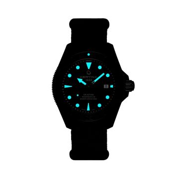 DS Action Diver 43mm Powermatic 80 43mm Black Dial Automatic Textile Strap Watch