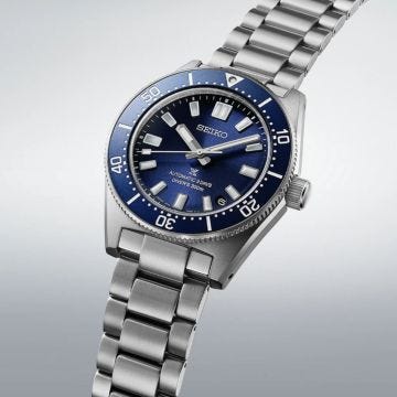 Seiko 100th Anniversary 1965 Heritage Diver Limited Edition Prospex 40mm, Blue Dial, Automatic Movement, Stainless Steel Case, Stainless Steel Bracelet Watch SPB451J1