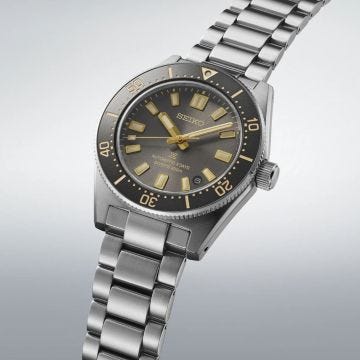 Seiko 100th Anniversary 1965 Heritage Diver Limited Edition Prospex 40mm, Grey Dial, Automatic Movement, Stainless Steel Case, Stainless Steel Bracelet Watch SPB455J1