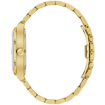 Bulova Super Seville, 38mm, Gold Tone Stainless Steel, Quartz ref: 97B223