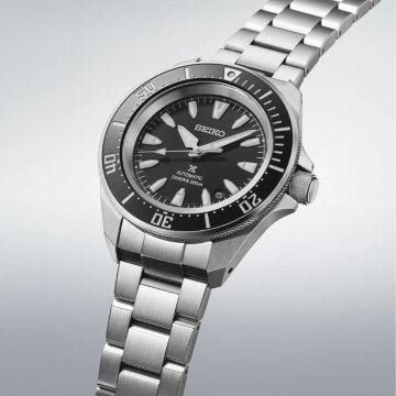 Seiko 4 Black Shog- Urai Diver, Prospex 41.7mm, Black Dial, Automatic Movement, Stainless Steel Case, Stainless Steel Bracelet Watch SRPL13K1