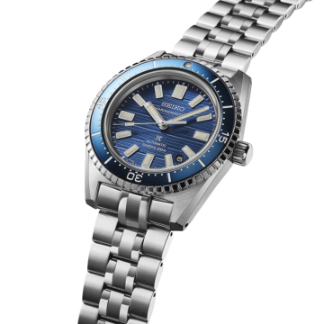 Seiko Marinemaster Prospex 39.5mm, Blue Dial, Automatic Movement, Stainless Steel Case, Stainless Steel Bracelet Watch sje119j1