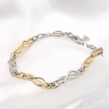 10k Gold & Silver Celtic Bracelet