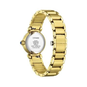 Photo of the Citizen L Mae 26mm, Grey Dial, Gold Tone Stainless Steel, Eco-Drive Watch EM1132-88H
