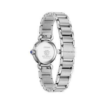 Photo of the Citizen L Mae 26mm, Mother of Pearl Dial, Stainless Steel, Eco-Drive Watch EM1130-83D
