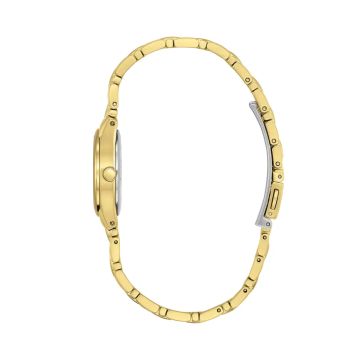 Silhouette 25mm Champagne Dial Eco Drive Yellow Gold Stainless Steel Bracelet Watch