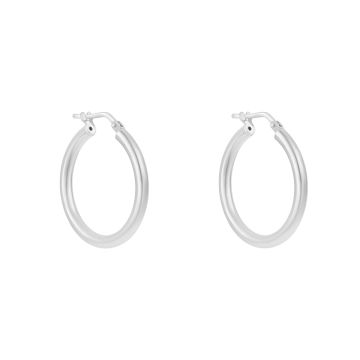 Sterling Silver 20mm Classic Hoop Earrings