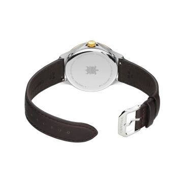 DS-8 40mm Silver Dial Quartz Black Leather Strap Watch