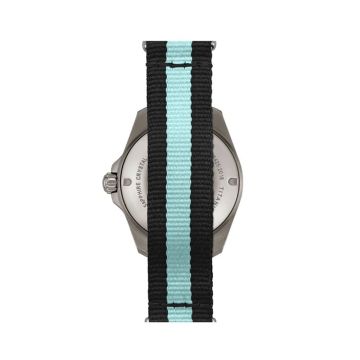 DS Action Diver Titan 38mm Black Dial Automatic Textile Strap Watch