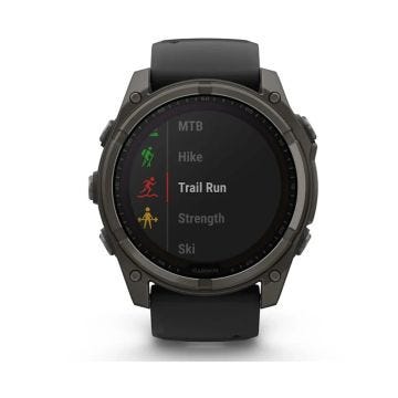Fenix 8 51mm Black Dial Solar Black Silicone Strap Watch