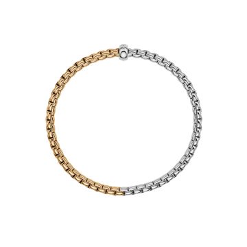 18k White Gold and Yellow Gold Flex'It Bracelet - Eka Collection