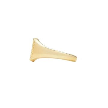  Yvonne Léon 9K Yellow Gold sz 50  Baby Chevalière Ovale Corail or Jaune