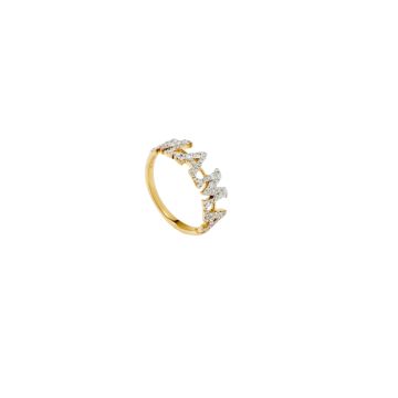 Yvonne Léon  9K Yellow Gold 37 Carat sz 52 Bague Mama Diamants or Jaune