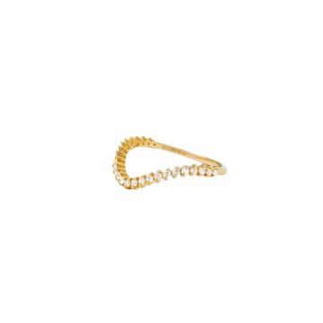 Yvonne Léon 9K Yellow Gold sz 49 Alliance Mini Vague or Jaune