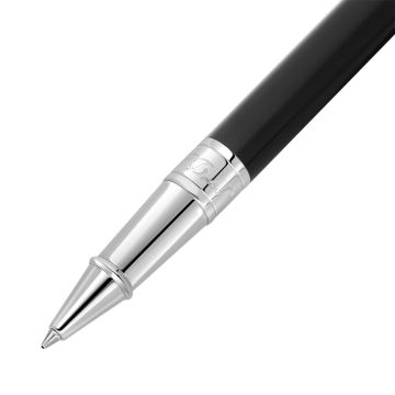 D-Inital Black Chrome Rollerball Pen