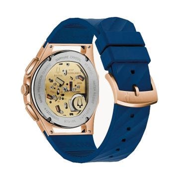 Photo of the Bulova Mark Anthony CURV Blue Dial Chronograph Watch - 97A185