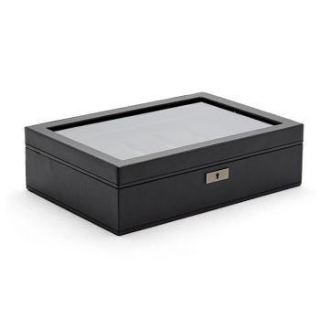 Photo of the WOLF 1834 Axis Powder Coat 10 Piece Vegan Leather Watch Box in black 488103