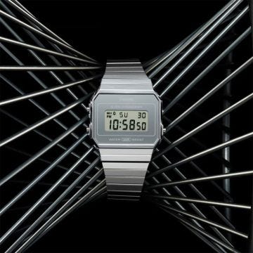 Iconic Vintage 37.4x35.5mm Quartz Grey Dial Stainless Steel Bracelet Watch