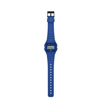 Retro F-91 Blue Dial Digital Resin Bracelet Watch