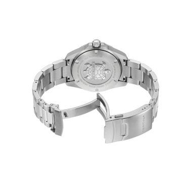 DS Action 40mm Black Dial Quartz Stainless Steel Bracelet Watch