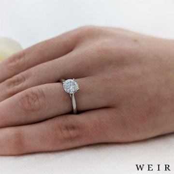Platinum Lab Grown 1.50ct E VS1  Round brilliant cut Lab Grown Diamond Dress Ring