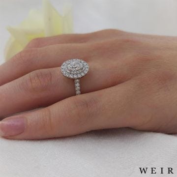 Platinum 0.50ct E SI1  Oval cut Diamond Engagement Ring