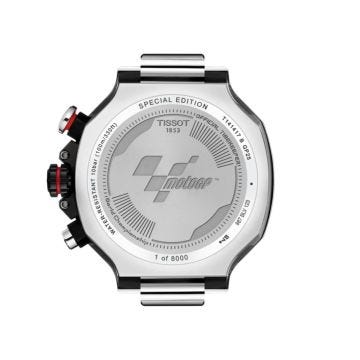 T-Race MotoGP Chronograph 45mm Dark Grey Dial Quartz Bacl Rubber Bracelet Watch