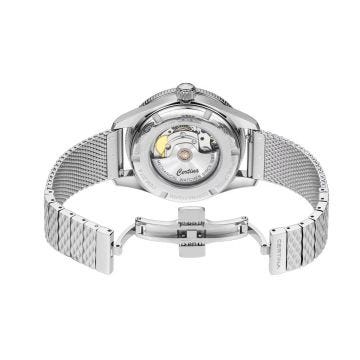 DS PH200M  Powermatic 80 39mm Brown Diamond Dot Dial Stainless Steel Mesh Bracelet Watch