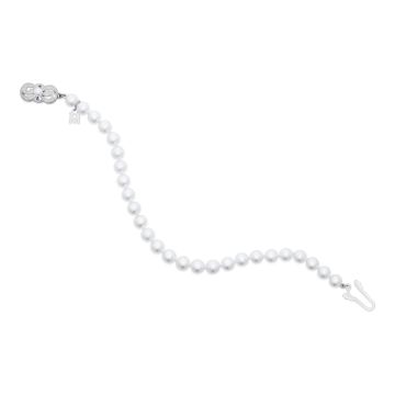 18k White Gold A1 Akoya Cultured Pearl Strand Bracelet