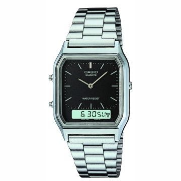Retro Steel Analogue & Digital Bracelet Watch