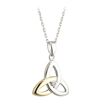Solvar Two Tone Trinity Knot Pendant
