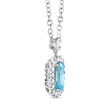 Weir Collection 18k Gold Zircon & Diamond Pendant