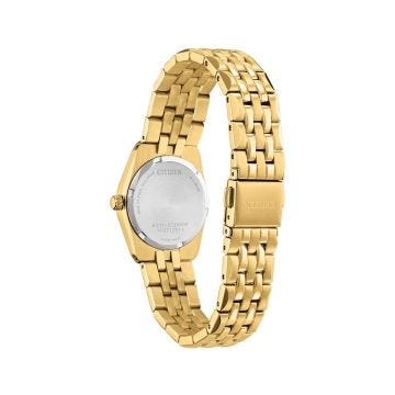 Photo of the Citizen Corso 28mm, Blue Dial, Gold Tone Stainless Steel, Eco-Drive PVD Watch ew2293-56l