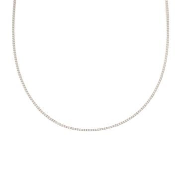 Sterling Silver Plain Curb Link Chain 24"