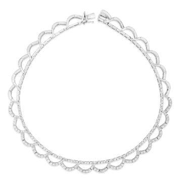 18k White Gold and 7.8ct Diamond Necklet