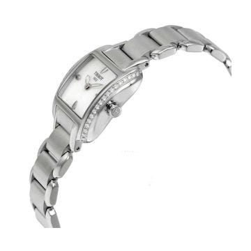 T-Wave 23x23mm, Mother of Pearl Dial, Quartz Movement, Stainlees Steel Diamond Watch