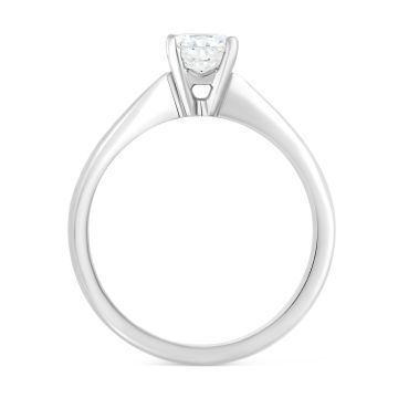 18k White Gold and Diamond Solitaire Ring
