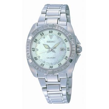 Seiko Velatura Steel Quartz Mother of Pearl Dial Bracelet Watch