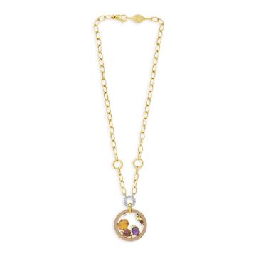 Faberge Mixed Gemstone Pendant
