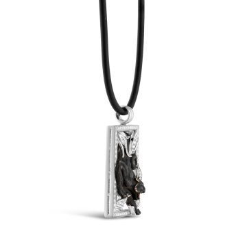Weir Collection 18k Gold Black Puma Pendant