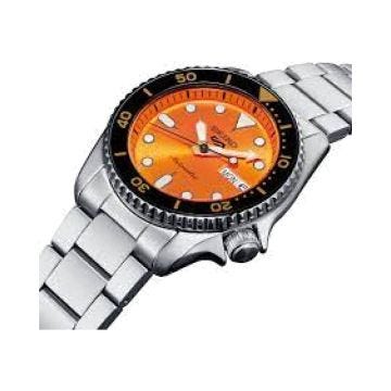 5 Sports SKX 38mm Automatic Stainless Steel Orange Dial Watch