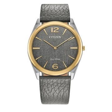 Citizen Stiletto Suratto Grey Dial 38mm Quartz Leather Bracelet Watch