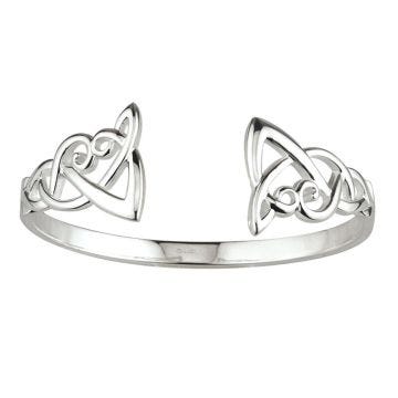 Solvar Silver Celtic Front Bangle