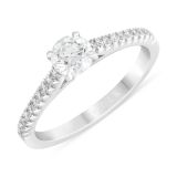 Platinum Round Brilliant Cut 0.50ct Diamond Ring