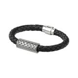 Silver Celtic Knot Leather Bracelet