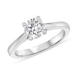 Weir Collection Platinum .76ct Round Brilliant Solitaire Ring